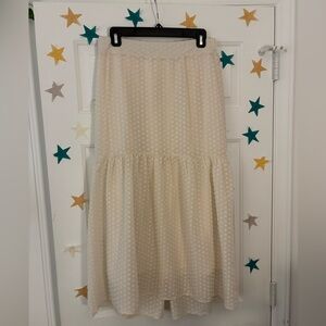 Orange Creek Cream Midi Skirt